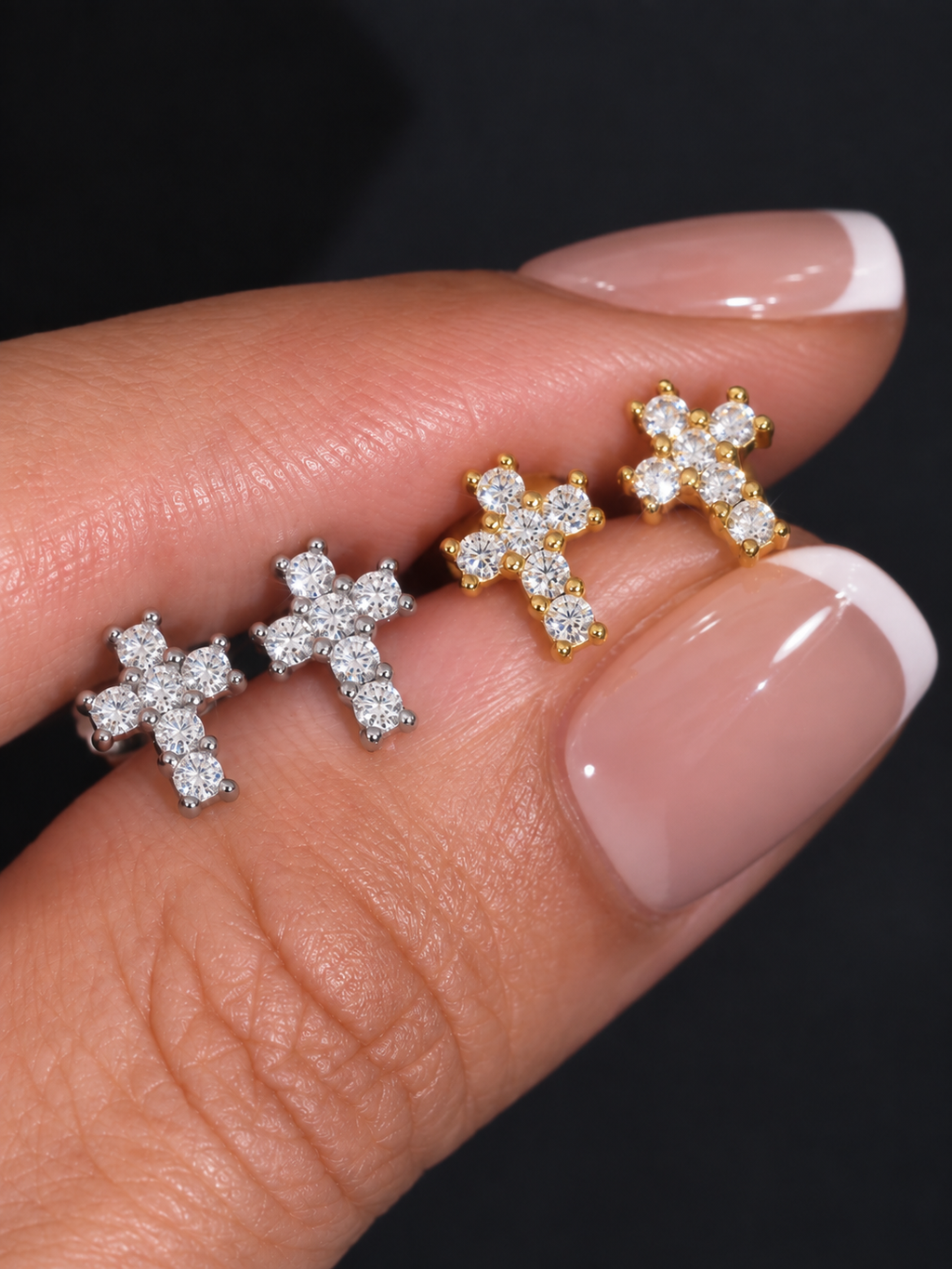 Divine Ice Cross Studs