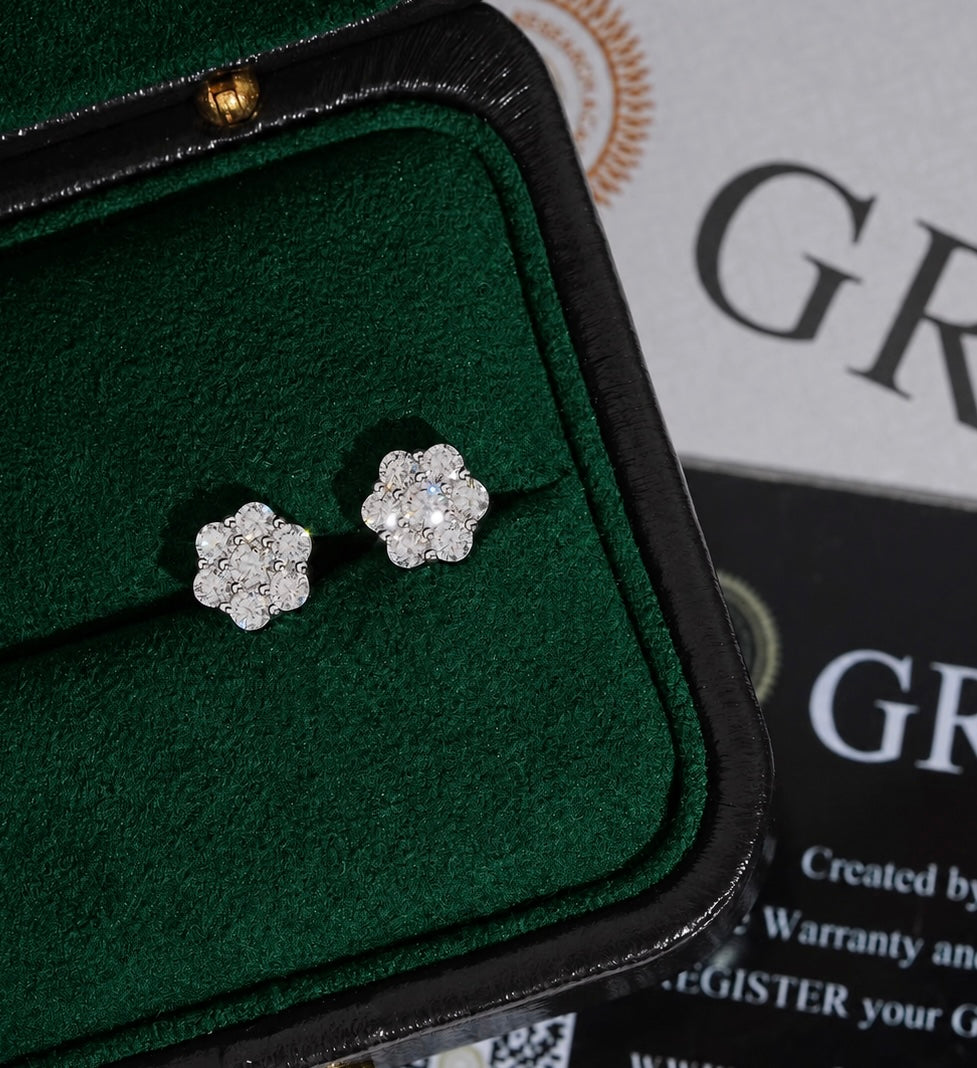 Bloom Ice Flower Studs